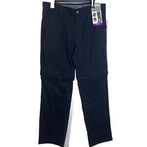 NWT Free Country Men's Nylon Stretch Convertible Pants Shorts Zip Hiking 34x30